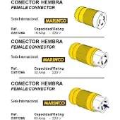 Marinco Deck Connector 16a 220v Geel
