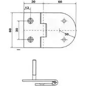 Goldenship 2 Pernos 180º Hinge Zilver