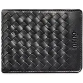 Mano Leren Portemonnee Don Luca Coin Wallet Black Zwart