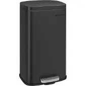 Songmics Vuilnisbak met softclose-functie, Zwart