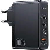 Usams - Oplader- USB Adapter - 100W - 4 poorten GaN snellader - PD 3.0 - QC 3.0