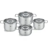 Fissler Pure collection pannenset met glazen deksel 4 delig