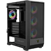 KEEP OUT KeepOut XC-501 MESH ATX/Micro-ATX/ITX ARGB Tempered Glass Zwarte Gaming PC Casings