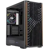 Einarex EXCS-PL-800R-B, Midi-toren, PC, Zwart, ATX, Micro ATX, Mini-ITX, Staal, Gehard glas, Gaming
