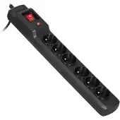 ActiveJet COMBO 6GN 3M black power strip with cord
