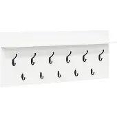 vidaXL Wandgemonteerde kapstok Muurmontage Wit 100 x 40 x 12 cm