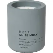 Blomus Geurkaars Fraga Rose & White Musk Grey Flintstone 55 uur 9 cm