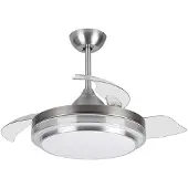 Orbegozo CP 110105, Ventilator met bladen voor binnengebruik, Zilver, Transparant, Voor montage aan het plafond, 105 cm, 405 - 530 mm, Afstandsbediening