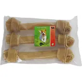 Boon Brekz Rawhide - runderhuidbot geknoopt kauwsnack hond 25 cm 6 stuks
