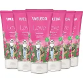 Weleda Love Douchecrème - 6 x 200ml - Voordeelverpakking - Rozen, Jasmijn & Ylang Ylang - Milde Douchecrème & Behoudt Natuurlijke Vochtbalans - 100% Natuurlijke Ingrediënten
