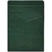 Fossil Leren Kaarthoes Dollarclip Andrew Card Case Pine Green Groen