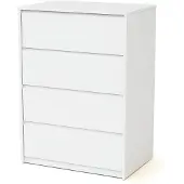 WEBABY - Houten baby ladekast met 4 lades en commode UNO - Wit