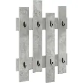 vidaXL Wandgemonteerde kapstok Muurmontage Beton Grijs 60 x 3 x 82 cm