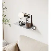 Nortiq T&B Wandplank / Planchet - geborsteld aluminium - 20 cm