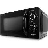 Grunkel - Magnetron, 20 liter, 700W vermogen, met 5 en 6 vermogensstanden en een timer tot 60 minuten (zonder grillfunctie, zwart)