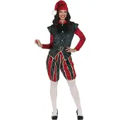 Guirma Elf Page Woman Costume Rood S