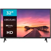 Cecotec 02613, 81,3 cm (32 inch), 1366 x 768 pixels, HD, LCD, DVB-C, DVB-S, DVB-S2, DVB-T, DVB-T2, zwart