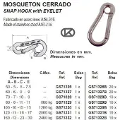 Kong Italy Close Snap Shackle 20 Units Zilver 6 mm
