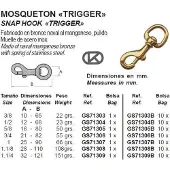 Kong Italy Swivel Snap-hook 10 Units Goud 80 mm