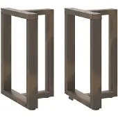 vidaXL Eettafelpoten 2 st T-vormig 50x35x(72-73) cm staal naturel