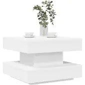 vidaXL Salontafel 360 graden draaibaar 50x50x34,5 cm wit