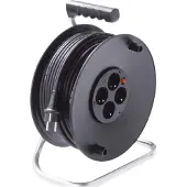 Bachmann AC230V haspel 4-voudig Schuko, 50m, 50 m, 50 m