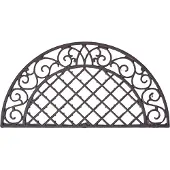 Homescapes - Bruine art nouveau gietijzeren deurmat halfrond