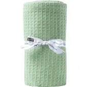Homescapes - Wafel babydeken - 100% biologisch katoen - pastelgroen - 125x150 cm