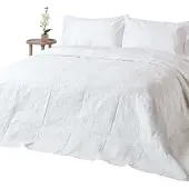Homescapes Witte Matelassé Sprei, 260 x 260 cm