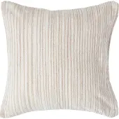 Homescapes Beige Gestreepte Chenille Kussenhoes 60 x 60 cm
