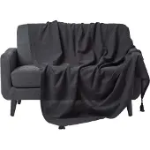 Homescapes Rajput sprei, 100% katoen, zwart, 255 x 360 cm