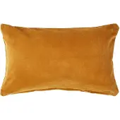 Homescapes Mosterdgeel fluwelen kussenhoes 30 x 50 cm