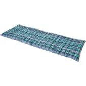 Homescapes Tuinbank Kussen – Geruit ("Black Watch") – 3 Zitter Zitkussen – 143x42 cm – Katoen – Wasbaar – Comfortabel & Stijlvol