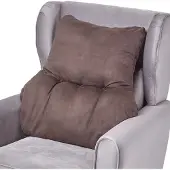 Homescapes Rugkussen bruin – rugkussen 68 x 58 cm met velours bekleding
