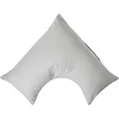 Homescapes Percale Katoen V-Kussensloop - Zilvergrijs - 100% Egyptisch Katoen - 200TC - 38 x 76 cm