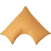 Homescapes Percale Katoen V-Kussensloop - Mosterdgeel - 100% Egyptisch Katoen - 200TC - 38 x 76 cm
