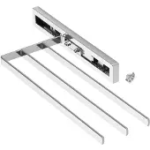 Sotech handdoekuittrekelement ELEGANCE chroom 3-armig 325 mm ingestoken, 470 mm uitgeschoven handdoekhouder