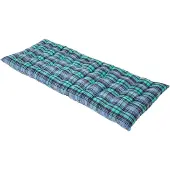 Homescapes Tuinbank Kussen – Geruit ("Black Watch") – 2 Zitter Zitkussen – 108x42 cm – Katoen – Wasbaar – Comfortabel & Stijlvol