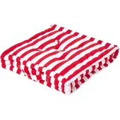 Homescapes zitkussen brede strepen rood 40 x 40 x 10 cm