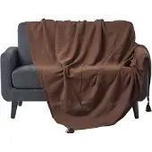 Homescapes Rajput sprei, 100% katoen, bruin, 225 x 255 cm