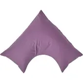 Homescapes Percale Katoen V-Kussensloop - Paars - 100% Egyptisch Katoen - 200TC - 38 x 76 cm