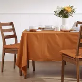 Homescapes tafelkleed terracotta - 137 x 178 cm, 100% katoen