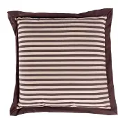 Homescapes stoelkussen bruin strepen 100% katoen met polyester vulling