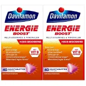Davitamon Energie Boost Bosvruchten - 2 x 40 kauwtabletten - Voordeelverpakking