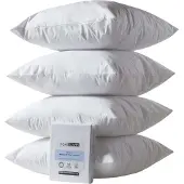 Homescapes set van 4 waterdichte kussenbeschermers – polyester & TPU coating – met ritssluiting – 60x60 cm – OEKO-TEX – ademend & hypoallergeen