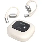 4smarts SkyBuds OWS - Bluetooth Koptelefoon - AI Scherm - Open-Ear Design - Beige