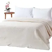 Homescapes Crèmewitte Diamant Sprei 230 x 260 cm