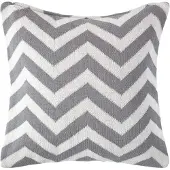 Homescapes grijze en crème Chevron kussenhoes 45 x 45 cm