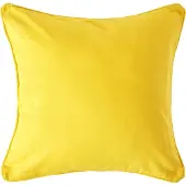 Homescapes Gele katoenen kussenhoes 30 x 30 cm