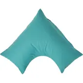 Homescapes Percale Katoen V-Kussensloop - Zeegroen - 100% Egyptisch Katoen - 200TC - 38 x 76 cm